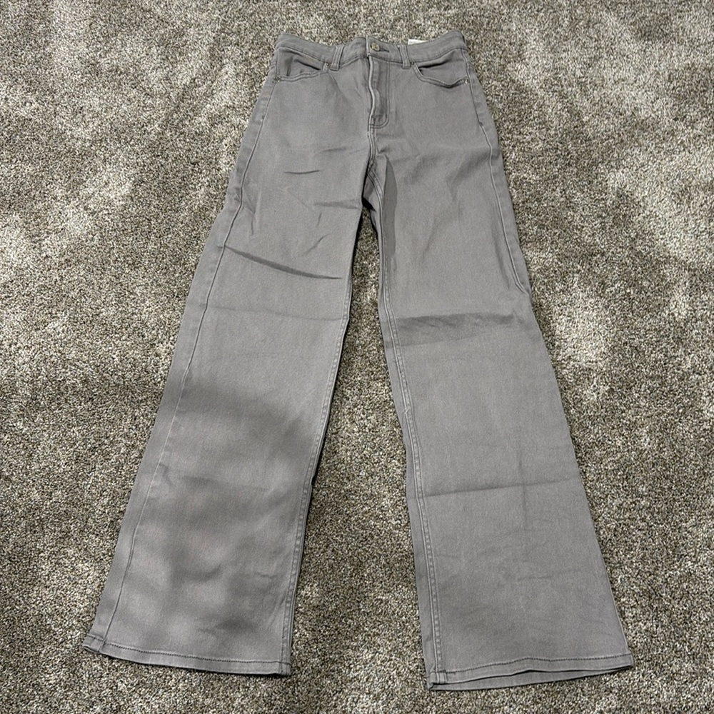 H&M Grey Straight Leg Jeans